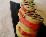 Foto langkah ke 5 dari resep Fluffy mini buttermilk pancakes with watermelon.