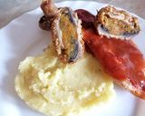 Gyömbéres csirkemell, sütőtökös rántott gombával recept fázis 4 fotója