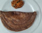 A picture of step 9 of Instant Ragi Dosa with Special SI Chutney.