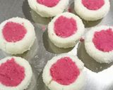 A picture of step 4 of Beetroot Coconut open Bhapa Pitha.