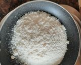 A picture of step 1 of Double layered coconut burfi.