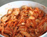 A picture of step 4 of Kimchi (vegan).