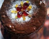 A picture of step 9 of Spongy Wheat Flour Cake with homemade Chocolate Ganache.