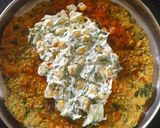 A picture of step 2 of Cheesy methi paratha roll/pocket.