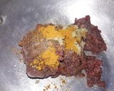 A picture of step 1 of Spicy dry fry mince meat #4weekschallenge.