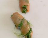 A picture of step 3 of Chicken Breast Roll-Ups with Swiss Chard and Parmesan Cream.