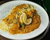 A picture of step 6 of Butter Noodles with Chicken Strips Curry.