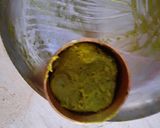 A picture of step 5 of Aaloo palak sev.