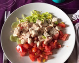 Foto del paso 6 de la receta: Ensalada fresquita de pollo asado,tomate y huevo. Aliño de Vidalim Kids 😋😋😋