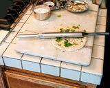 A picture of step 3 of Butter Garlic Naan with rye, barley and wheat flours.