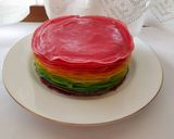 Foto langkah ke 7 dari resep Rainbow Mille Crepe.