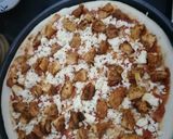 A picture of step 11 of Grilled Smoky Chicken pizza😋.