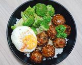 Hình bước làm 6 của món Bò băm viên sốt teriyaki