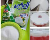 Foto langkah ke 2 dari resep Puding Lumut Merah Putih.