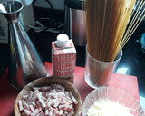 Foto del paso 1 de la receta: Pasta con salsa de queso y bacon