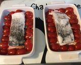 Une image de l'étape 4 de Pavés de saumon sauvage au lait de coco,champignons,tomates cerises,oignon et aneth.