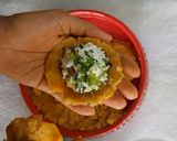A picture of step 4 of Farali Pattice.