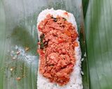 Foto langkah ke 5 dari resep Nasi Bakar Isi Sei Tuna Pedas.