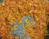 A picture of step 5 of Kothu Chapati.