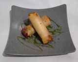 Foto langkah ke 5 dari resep Lumpia Ubi Ungu Matcha.
