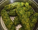 A picture of step 2 of Spinach Vadi.