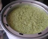 A picture of step 2 of Spinach oats dhokla.