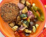 Foto del paso 4 de la receta: Hamburguesa de lentejas con verduras asadas