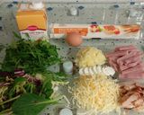 Foto del paso 1 de la receta Quiche de rúcula, jamón braseado y mix de quesos