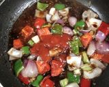 A picture of step 5 of Manchurian gravy.