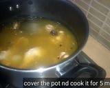 A picture of step 1 of Chicken yakhni pulao.