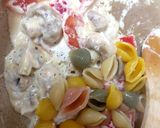A picture of step 4 of My Mushroom Pasta Dish in a Cheese Sauce 😀.