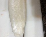 Foto del paso 3 de la receta: Carpaccio de bacalao en vinagreta de ajo y perejil