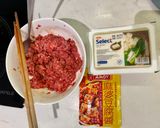 Hình bước làm 1 của món Đậu hũ Tứ Xuyên bò (mapo tofu)