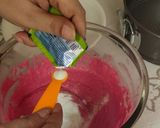 A picture of step 6 of Red Velvet Rava Dhokla.