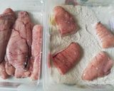 A picture of step 2 of Fried Hake Roe.