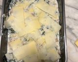 A picture of step 4 of Two-Layer Lasagna with Tuscan Kale, Sausage, and Melting Fontal Cheese.