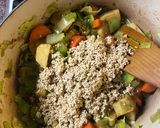 A picture of step 3 of Sopa Andina: veggie + quinoa soup - vegan.