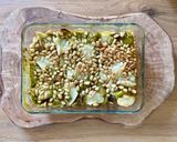 Une image de l'étape 5 de Coeurs d’artichaut au pesto, chèvre et pignons.