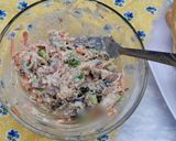 A picture of step 1 of Chicken veg sandwich.