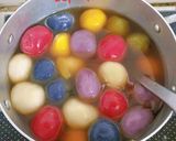 Hình bước làm 9 của món Chè trôi nước 7 sắc cầu vồng màu tự nhiên