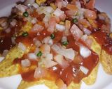 A picture of step 2 of Easy Vegetarian Nachos.
