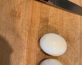 A picture of step 1 of Devilled eggs with Nori.