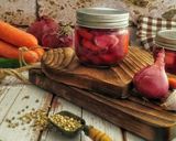 عکس مرحله 5 از دستور ترشی پیاز هویج فوری 🧅🥕🧄