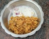 A picture of step 7 of Mushroom Biryani.