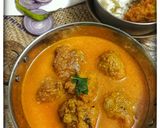 A picture of step 6 of Raw banana kofta curry.