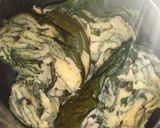 A picture of step 3 of Steamed arbi leaves.