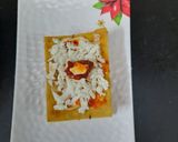 A picture of step 5 of Baked khakhra sandwich with almond milkshake.