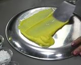 A picture of step 3 of Khandvi.