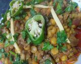 A picture of step 3 of Qeema chanadaal.