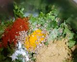 A picture of step 1 of Palak Pakoda Kadhi (Spinach Fritters Curry).